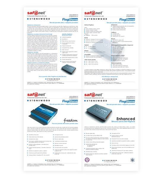 Grafické zpracování prezentačních materiálů společnosti Safenet s.r.o.