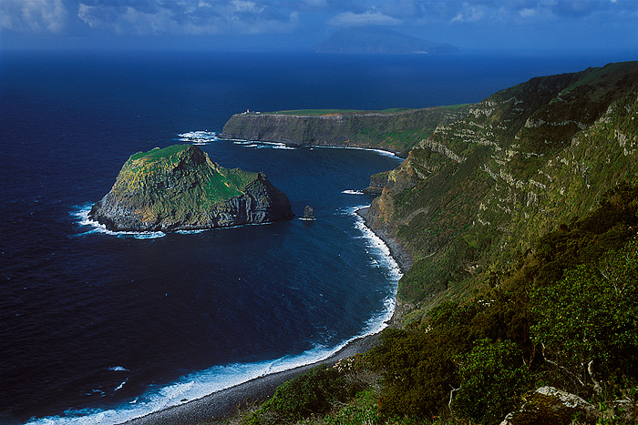  Fotografie Mořské pobřeží severní části ostrova Flores - Portugalsko, Azorské ostrovy (Azory)