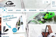 fotografie Grafika webu pro výrobce kompozitových lodí a pádel Galasport. 