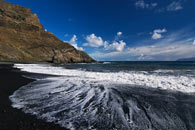 fotografie Černá pláž, Kanárské ostrovy - Ráno na černé pláži. 