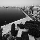 fotografie Architektura Soluně, Řecko - Pohled na město a přístav z Bílé věže v řeckém městě Thessaloniki (Soluň). 