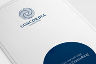 fotografie Logo a grafika dalších materiálů pro firmu Concordia Consulting. 