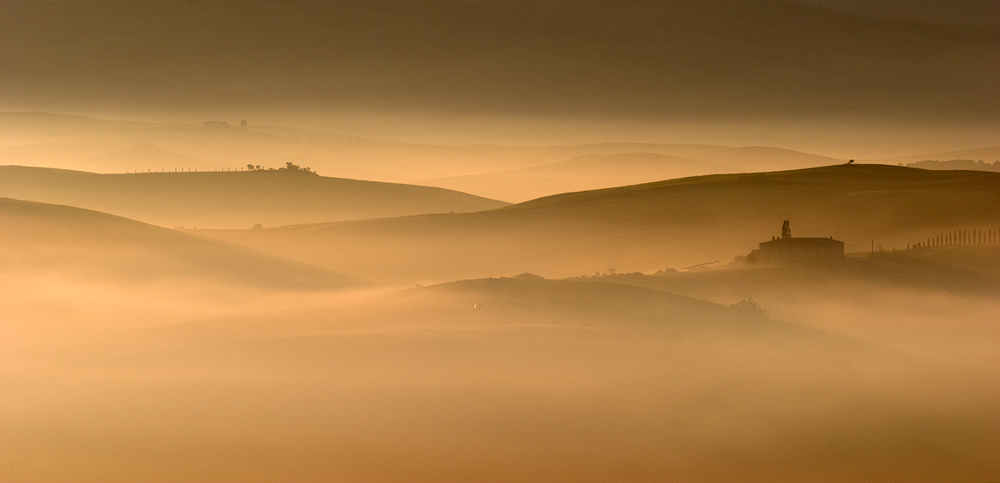  Fotografie Krajina v mlze